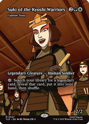 Suki of the Kyoshi Warriors - Captain Sisay (Borderless) (TLE-047) [Avatar: The Last Airbender: Eternal-Legal] MTG Single Wizards of the Coast
