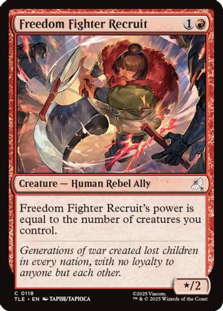 Freedom Fighter Recruit (TLE-118) [Avatar: The Last Airbender: Eternal-Legal] MTG Single Wizards of the Coast