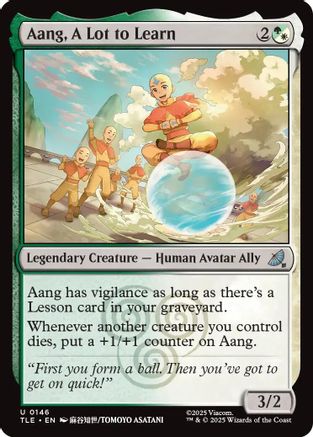 Aang, A Lot to Learn (TLE-146) [Avatar: The Last Airbender: Eternal-Legal] Foil MTG Single Wizards of the Coast
