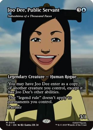 Joo Dee, Public Servant - Sakashima of a Thousand Faces (Borderless) (TLE-018) [Avatar: The Last Airbender: Eternal-Legal] MTG Single Wizards of the Coast