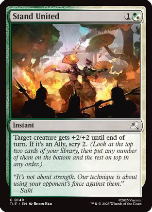 Stand United (TLE-149) [Avatar: The Last Airbender: Eternal-Legal] MTG Single Wizards of the Coast
