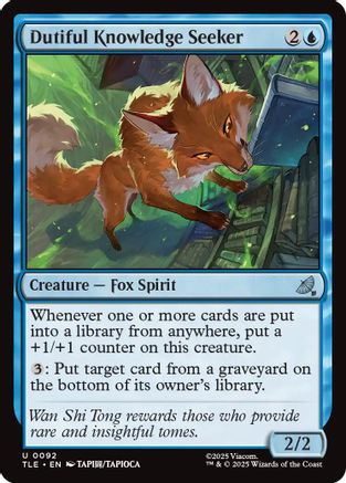 Dutiful Knowledge Seeker (TLE-092) [Avatar: The Last Airbender: Eternal-Legal] MTG Single Wizards of the Coast