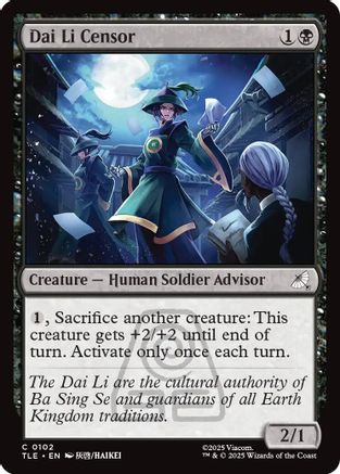Dai Li Censor (TLE-102) [Avatar: The Last Airbender: Eternal-Legal] MTG Single Wizards of the Coast