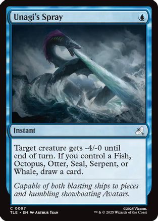 Unagi's Spray (TLE-097) [Avatar: The Last Airbender: Eternal-Legal] MTG Single Wizards of the Coast