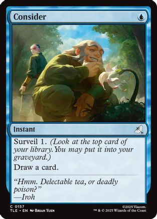 Consider (TLE-157) [Avatar: The Last Airbender: Eternal-Legal] Foil MTG Single Wizards of the Coast