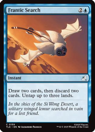 Frantic Search (TLE-159) [Avatar: The Last Airbender: Eternal-Legal] MTG Single Wizards of the Coast