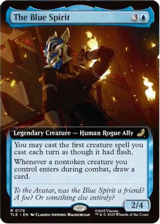 The Blue Spirit (Extended Art) (TLE-178) [Avatar: The Last Airbender: Eternal-Legal] MTG Single Wizards of the Coast