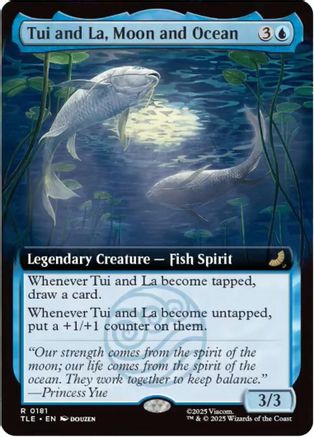 Tui and La, Moon and Ocean (Extended Art) (TLE-181) [Avatar: The Last Airbender: Eternal-Legal] MTG Single Wizards of the Coast