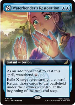 Waterbender's Restoration (Extended Art) (TLE-183) [Avatar: The Last Airbender: Eternal-Legal] MTG Single Wizards of the Coast