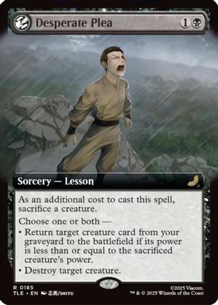 Desperate Plea (TLE-185) [Avatar: The Last Airbender: Eternal-Legal] Foil MTG Single Wizards of the Coast