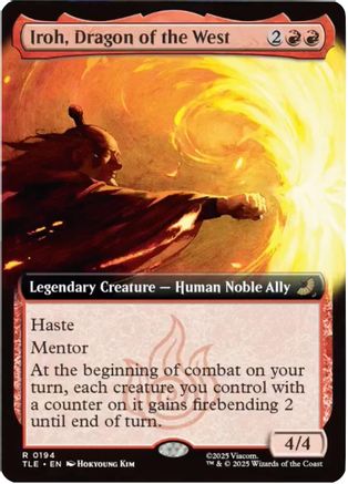 Iroh, Dragon of the West (Extended Art) (TLE-194) [Avatar: The Last Airbender: Eternal-Legal] MTG Single Wizards of the Coast