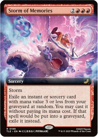 Storm of Memories (Extended Art) (TLE-199) [Avatar: The Last Airbender: Eternal-Legal] Foil MTG Single Wizards of the Coast