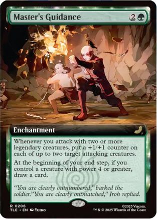 Master's Guidance (Extended Art) (TLE-206) [Avatar: The Last Airbender: Eternal-Legal] Foil MTG Single Wizards of the Coast