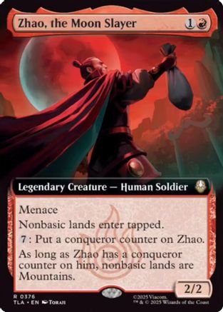 Zhao, the Moon Slayer (Extended Art) (TLA-376) [Avatar: The Last Airbender] Foil MTG Single Wizards of the Coast