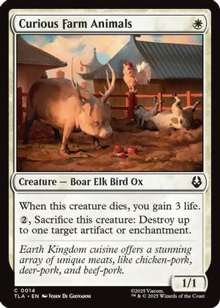 Curious Farm Animals (TLA-014) [Avatar: The Last Airbender] MTG Single Wizards of the Coast