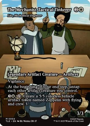 The Mechanist, Tactical Tinkerer - Lita, Mechanical Engineer (Borderless) (TLE-004) [Avatar: The Last Airbender: Eternal-Legal] Foil MTG Single Wizards of the Coast