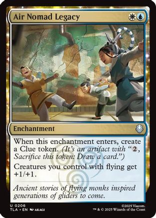 Air Nomad Legacy (TLA-206) [Avatar: The Last Airbender] Foil MTG Single Wizards of the Coast