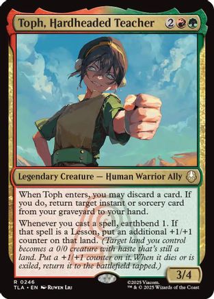 Toph, Hardheaded Teacher (TLA-246) [Avatar: The Last Airbender] MTG Single Wizards of the Coast