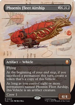Phoenix Fleet Airship (Borderless) (TLA-323) [Avatar: The Last Airbender] MTG Single Wizards of the Coast