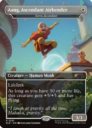 Aang, Ascendant Airbender - Serra Ascendant (SLD-2291) [Secret Lair] Drop Series MTG Single Wizards of the Coast