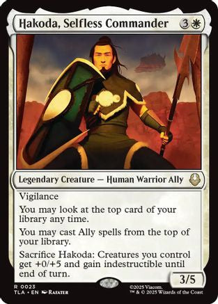 Hakoda, Selfless Commander (TLA-023) [Avatar: The Last Airbender] Foil MTG Single Wizards of the Coast