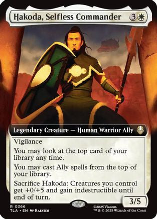 Hakoda, Selfless Commander (Extended Art) (TLA-366) [Avatar: The Last Airbender] Foil MTG Single Wizards of the Coast