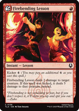 Firebending Lesson (TLA-138) [Avatar: The Last Airbender] MTG Single Wizards of the Coast