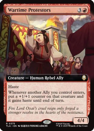 Wartime Protestors (Extended Art) (TLA-375) [Avatar: The Last Airbender] MTG Single Wizards of the Coast