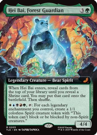 Hei Bai, Forest Guardian (Extended Art) (TLE-205) [Avatar: The Last Airbender: Eternal-Legal] Foil MTG Single Wizards of the Coast