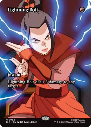 Lightning Bolt (Borderless) (TLE-032) [Avatar: The Last Airbender: Eternal-Legal] MTG Single Wizards of the Coast