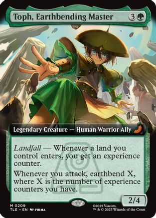 Toph, Earthbending Master (Extended Art) (TLE-209) [Avatar: The Last Airbender: Eternal-Legal] MTG Single Wizards of the Coast