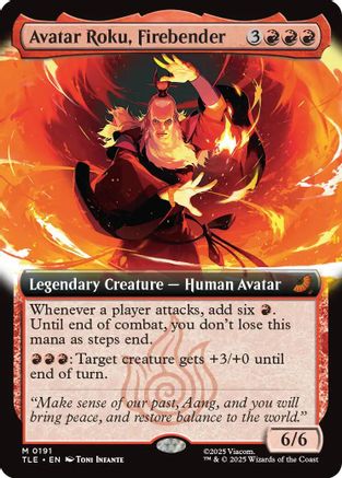 Avatar Roku, Firebender (TLE-191) [Avatar: The Last Airbender: Eternal-Legal] Foil MTG Single Wizards of the Coast