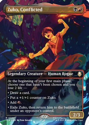 Zuko, Conflicted (Borderless) (TLA-302) [Avatar: The Last Airbender] MTG Single Wizards of the Coast