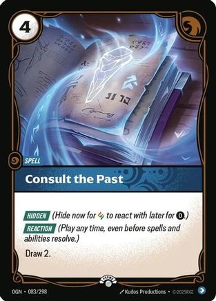 Consult the Past (083/298) [Riftbound Organized Play Promotional Cards] Foil Riftbound Singles Riot Games