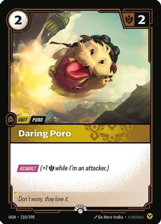 Daring Poro (210/298) [Riftbound Organized Play Promotional Cards] Foil Riftbound Singles Riot Games