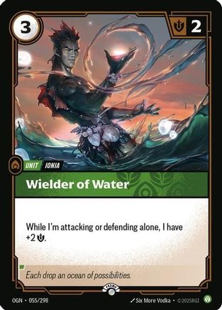Wielder of Water (055/298) [Riftbound Organized Play Promotional Cards] Foil Riftbound Singles Riot Games