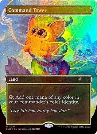 Command Tower (7064) (Rainbow Foil) (SLD-7064) [Secret Lair] Drop Series Foil MTG Single Wizards of the Coast
