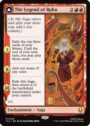 The Legend of Roku (PRE-145) [Prerelease Cards] Foil MTG Single Prerelease Cards
