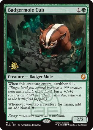 Badgermole Cub (PRE-167) [Prerelease Cards] Foil MTG Single Wizards of the Coast