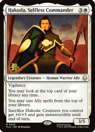 Hakoda, Selfless Commander (PRE-023) [Prerelease Cards] Foil MTG Single Prerelease Cards