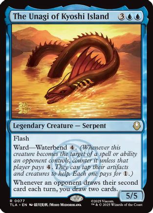 The Unagi of Kyoshi Island (PRE-077) [Prerelease Cards] Foil MTG Single Prerelease Cards