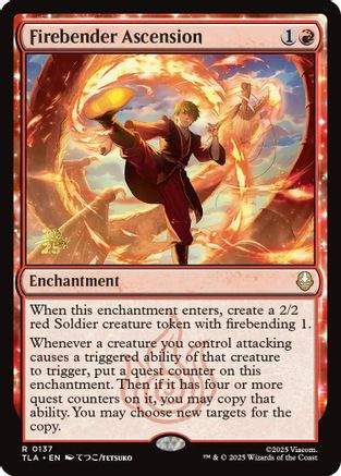 Firebender Ascension (PRE-137) [Prerelease Cards] Foil MTG Single Wizards of the Coast