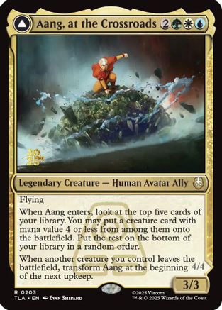 Aang, at the Crossroads (PRE-203) [Prerelease Cards] Foil MTG Single Wizards of the Coast