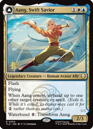 Aang, Swift Savior (PRE-204) [Prerelease Cards] Foil MTG Single Wizards of the Coast