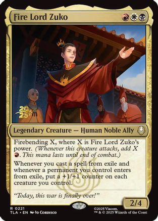Fire Lord Zuko (PRE-221) [Prerelease Cards] Foil MTG Single Wizards of the Coast