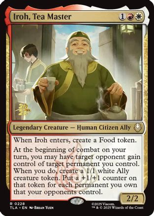 Iroh, Tea Master (PRE-228) [Prerelease Cards] Foil MTG Single Prerelease Cards