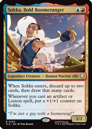 Sokka, Bold Boomeranger (PRE-240) [Prerelease Cards] Foil MTG Single Prerelease Cards
