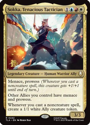 Sokka, Tenacious Tactician (PRE-242) [Prerelease Cards] Foil MTG Single Prerelease Cards
