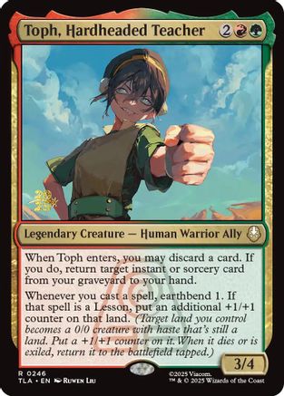 Toph, Hardheaded Teacher (PRE-246) [Prerelease Cards] Foil MTG Single Prerelease Cards