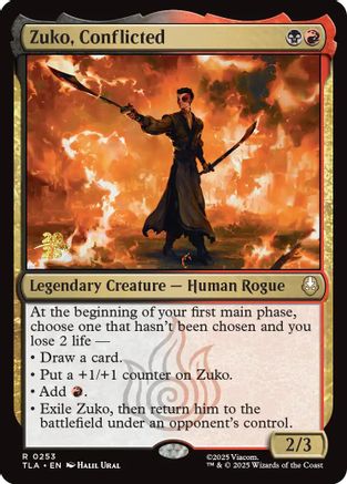 Zuko, Conflicted (PRE-253) [Prerelease Cards] Foil MTG Single Prerelease Cards